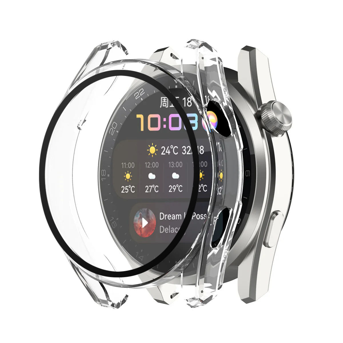 Techsuit Defense360 Pro kućište za Huawei Watch 3, Prozirno