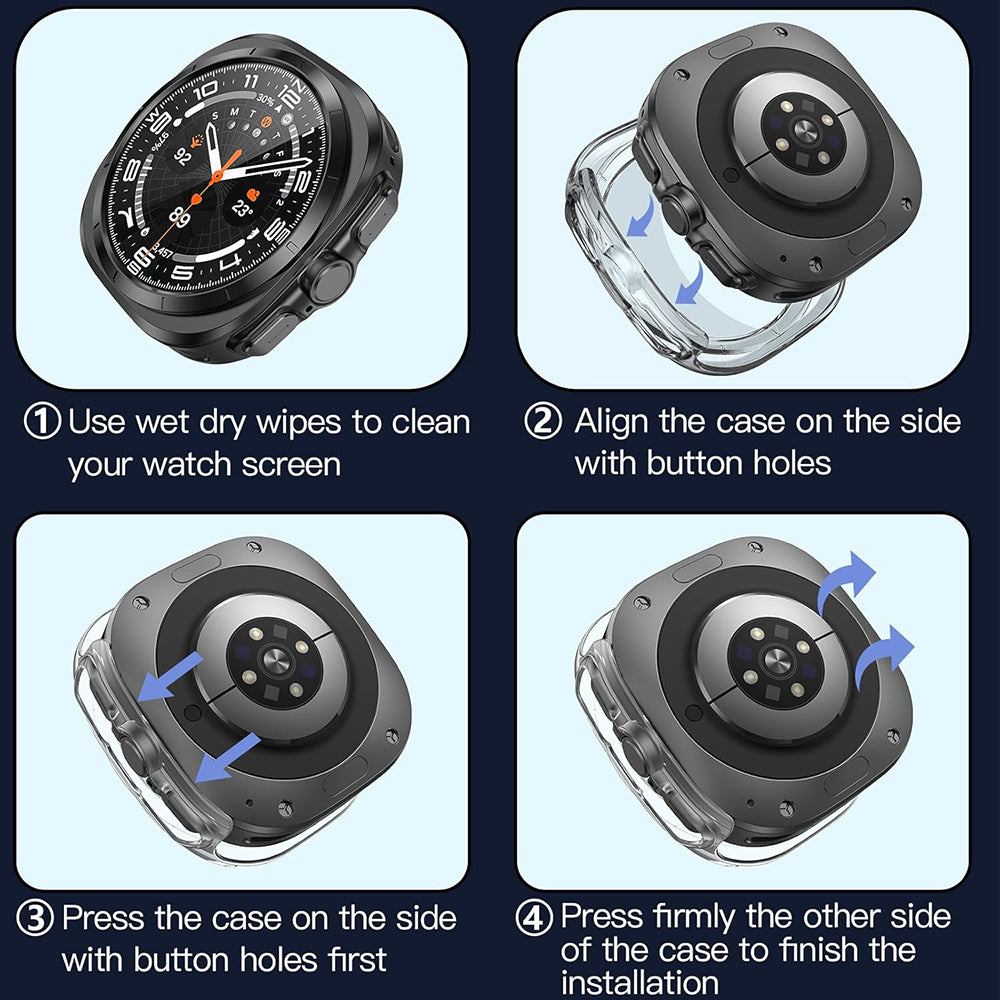 Techsuit Defense360 Pro kućište za Samsung Galaxy Watch Ultra, Prozirno