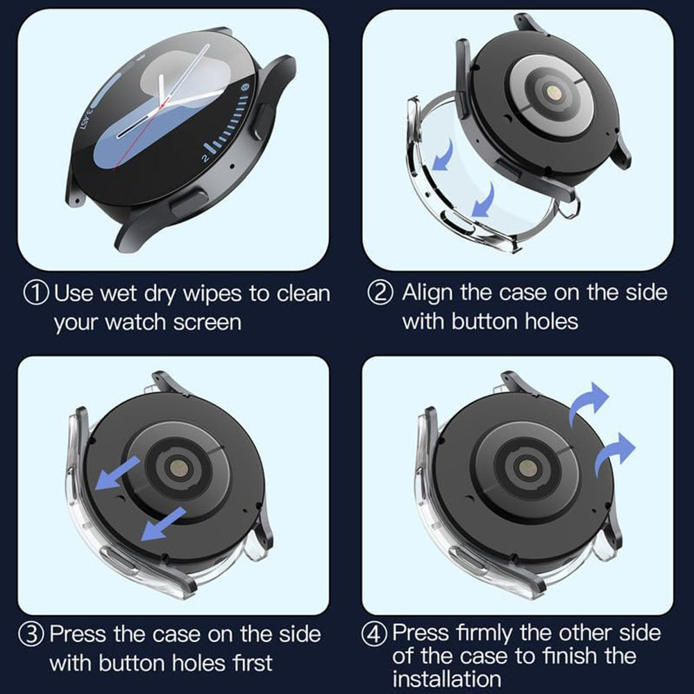 Techsuit Defense360 Pro kućište za Samsung Galaxy Watch7 44mm, Prozirno