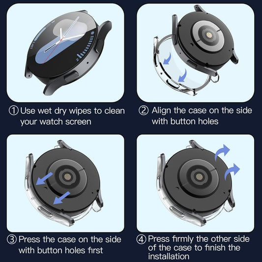 Techsuit Defense360 Pro kućište za Samsung Galaxy Watch7 44mm, Prozirno