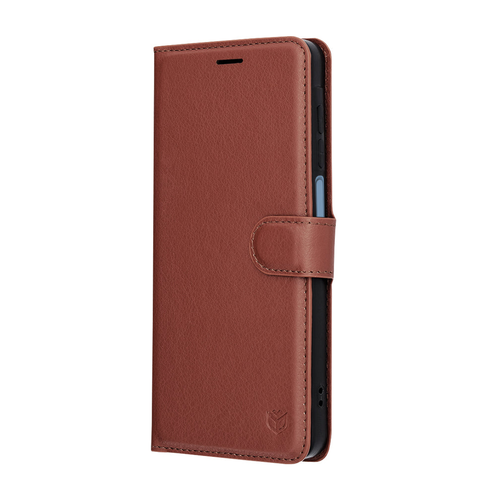 Futrola za Samsung Galaxy A07 4G A075, Techsuit, Kožna Folio, Smeđa
