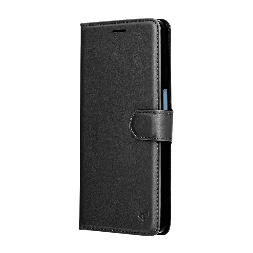 Futrola za Samsung Galaxy A07 4G A075, Techsuit, Kožna Folio, Crna