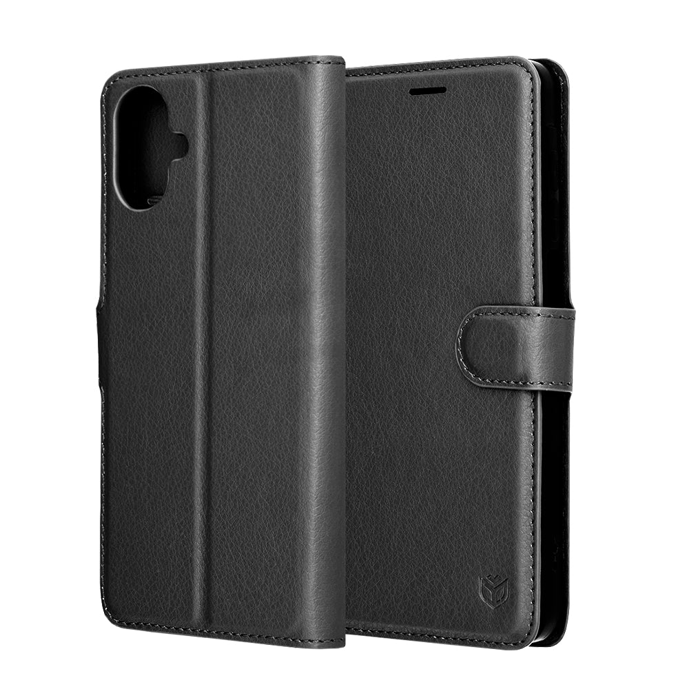 Futrola za Samsung Galaxy A07 4G A075, Techsuit, Kožna Folio, Crna