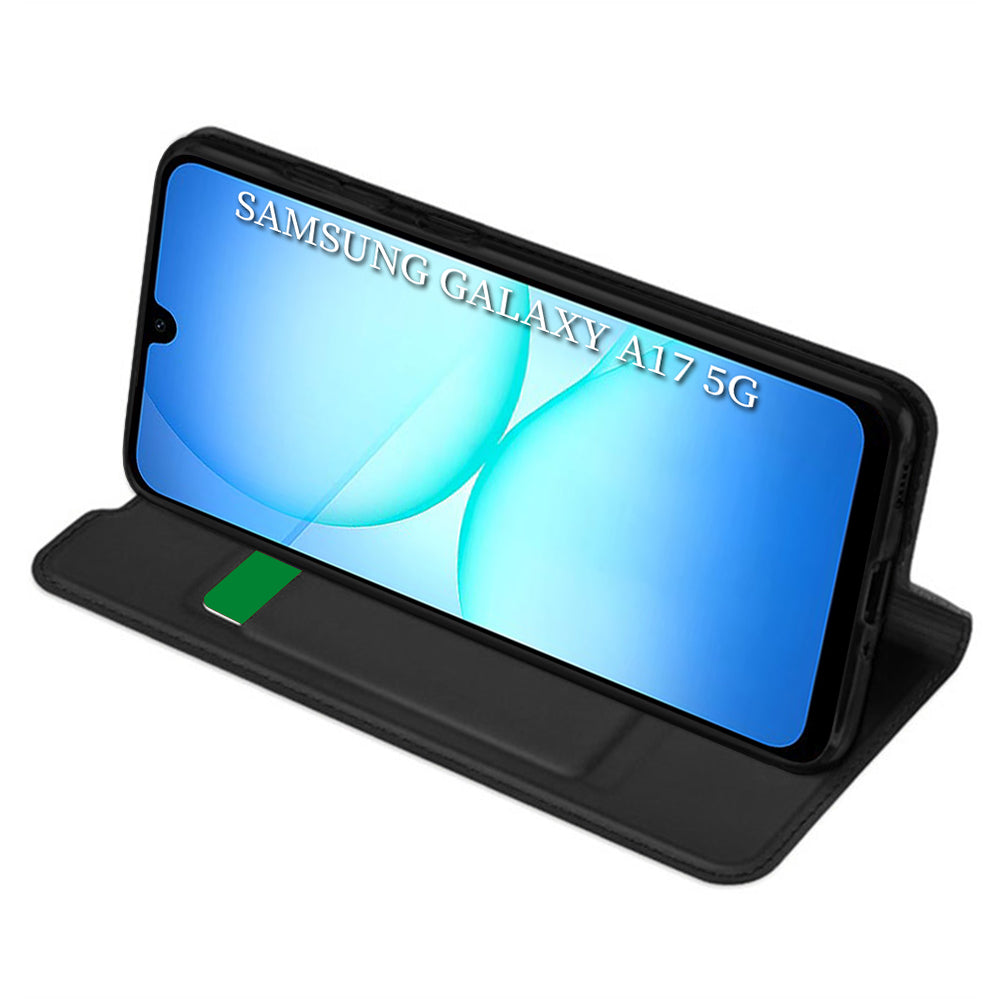Maska za Samsung Galaxy A18 5G A186 / A18 4G A185 / F17 / M17 / A17 4G A175, Techsuit, Magskin Book, Crna