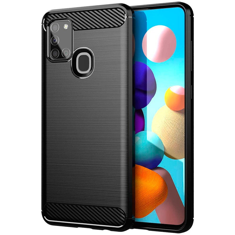 Futrola za Samsung Galaxy A21s A217, Forcell, Karbon, Crna