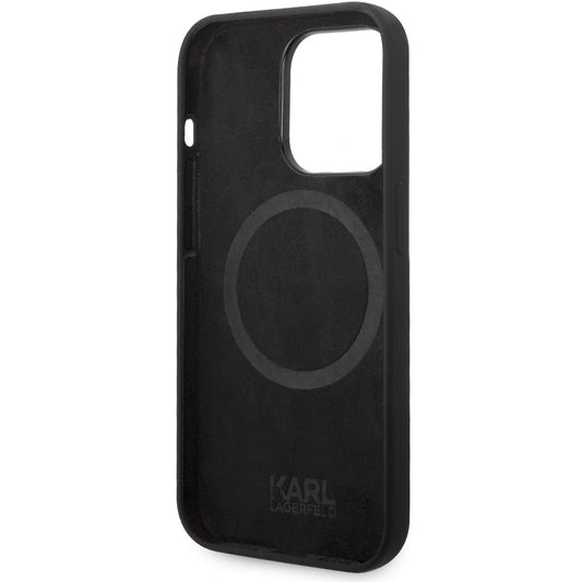 MagSafe futrola za Apple iPhone 14 Pro, Karl Lagerfeld, Silicone Karl Head, Crna