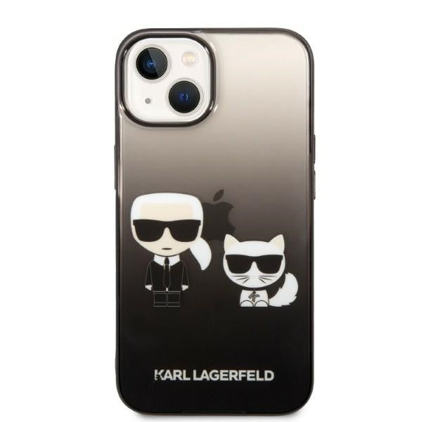 Futrola za Apple iPhone 14 Plus, Karl Lagerfeld, Gradient Karl & Choupette, Crna