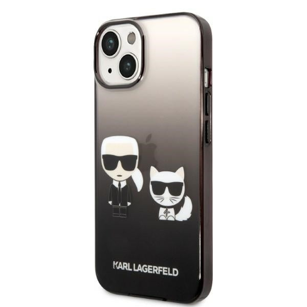 Futrola za Apple iPhone 14 Plus, Karl Lagerfeld, Gradient Karl & Choupette, Crna