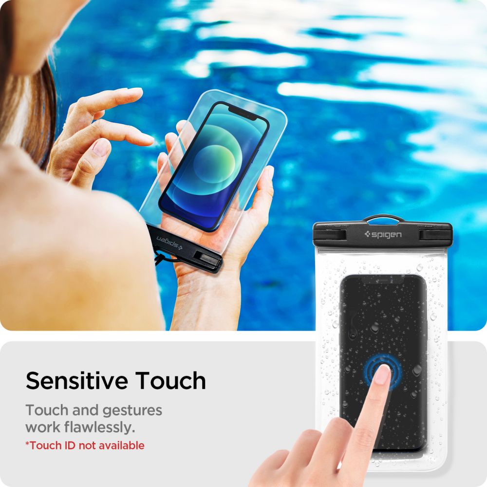Univerzalna Vodootporna Torbica za Telefon max. 3.5inch - 7inch, Spigen, A601, Set 2 komada, Prozirna AMP03098