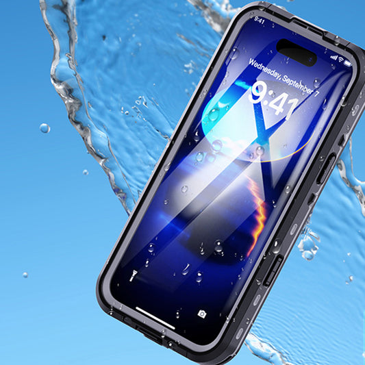 Vodootporna maska za Apple iPhone 16 Pro, ShellBox, Crna