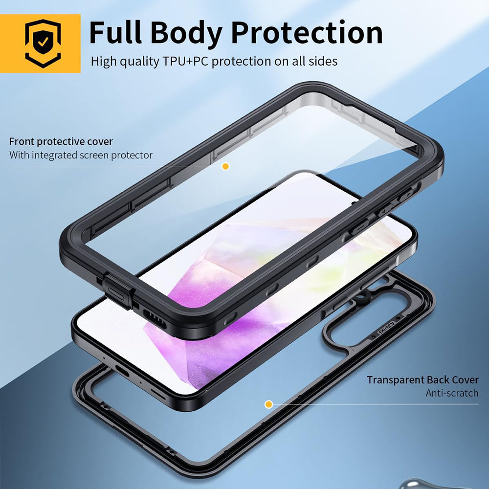 Vodootporna maska za Samsung Galaxy A35 5G A356, ShellBox, Crna