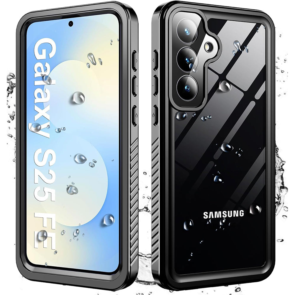 Vodootporna torbica za Samsung Galaxy S25 FE, ShellBox, Crna