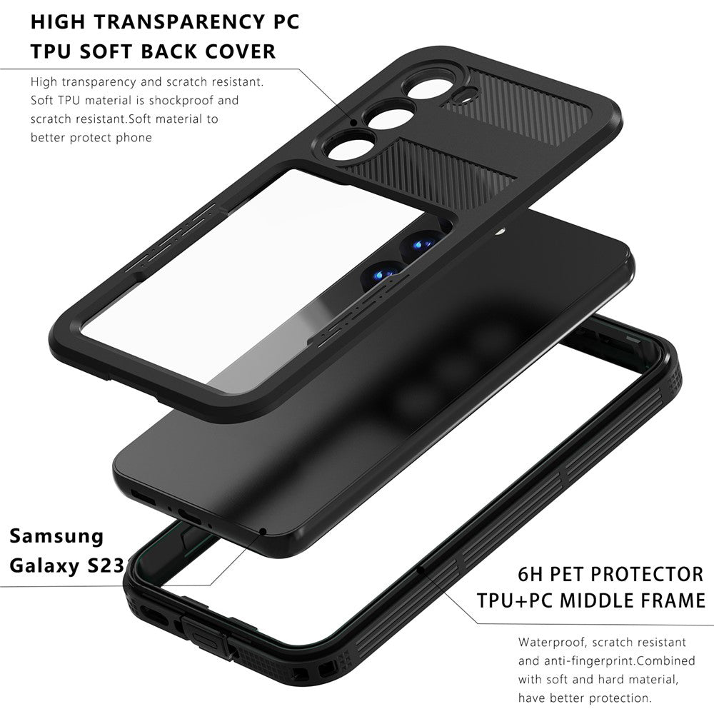 Vodootporna maska za Samsung Galaxy S26 S942, ShellBox, Crna