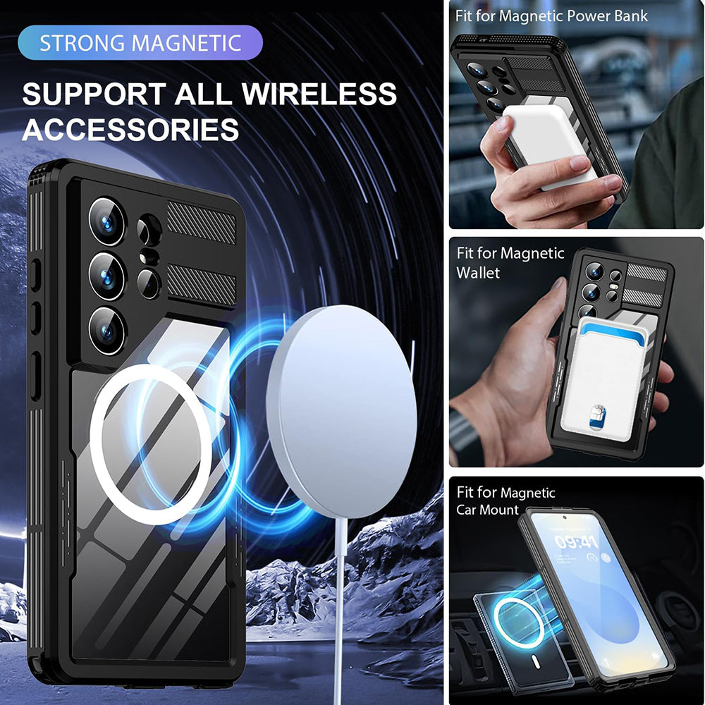 Vodootporna torbica za Samsung Galaxy S26 Ultra S948, ShellBox, Crna