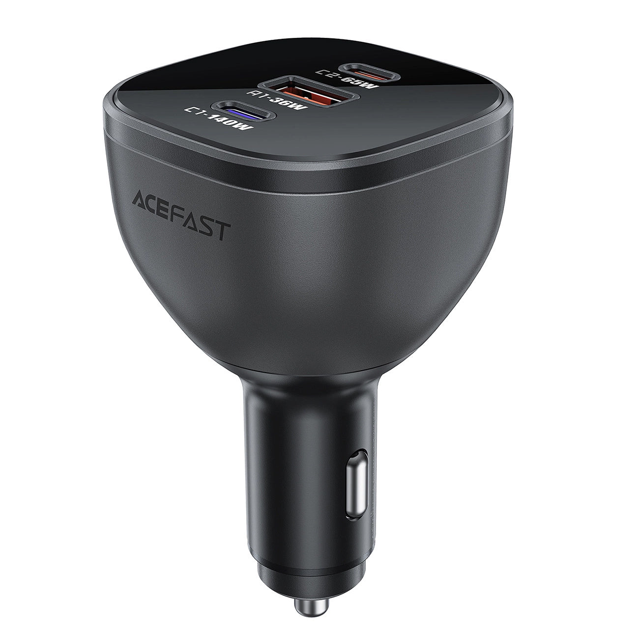 Auto punjač Acefast B14, 165W, 5A, 1 x USB-A - 2 x USB-C, Crni
