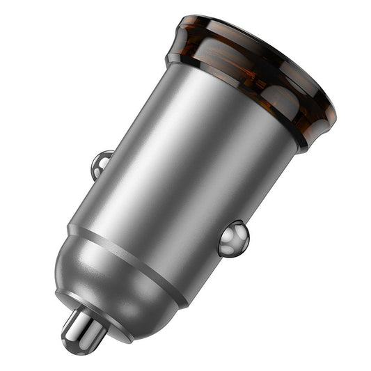 Auto punjač s Lightning kabelom HOCO NZ16A, 43W, 3A, 1 x USB-A - 1 x USB-C, Sivi