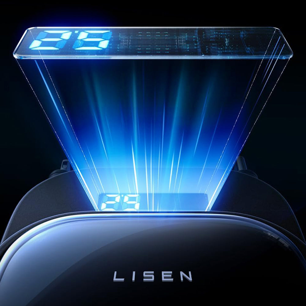 Auto punjač s USB-C / Lightning kabelom Lisen Display, 96W, 3A, 1 x USB-A - 1 x USB-C, Crni YL0224080017