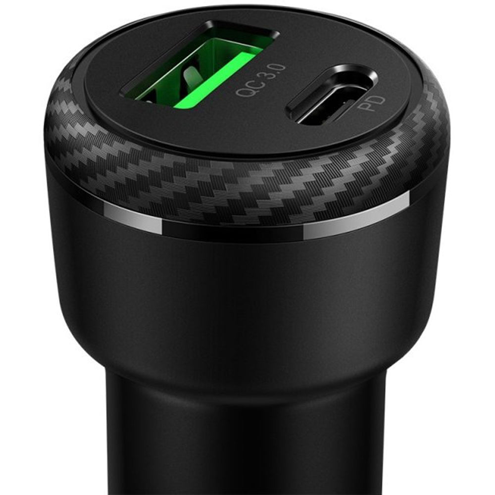 Auto punjač McDodo CC-5970, 38W, 3A, 1 x USB-A - 1 x USB-C, Crni