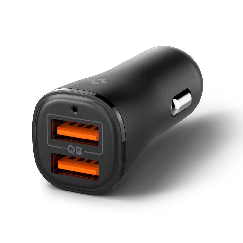 Auto punjač Spigen EV302 Essential, 30W, 3A, 2 x USB-A, Crni ACP08700