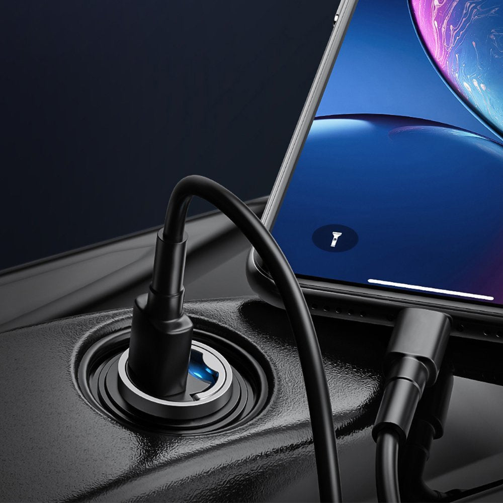 Auto punjač Techsuit C5 NanoVolt, 30W, 3A, 1 x USB-C, Crni