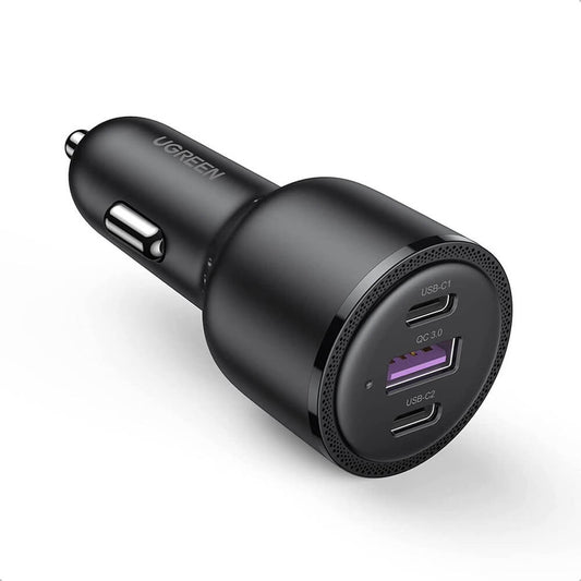 Auto punjač UGREEN CD239, 69W, 3.25A, 1 x USB-A - 2 x USB-C, Crni