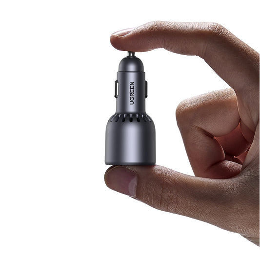 Auto punjač UGREEN EC703, 75W, 3.25A, 1 x USB-A - 2 x USB-C, Crni