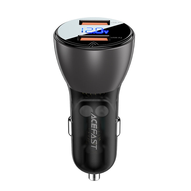 Auto punjač Acefast B7, 45W, 4.5A, 2 x USB-A, Crni