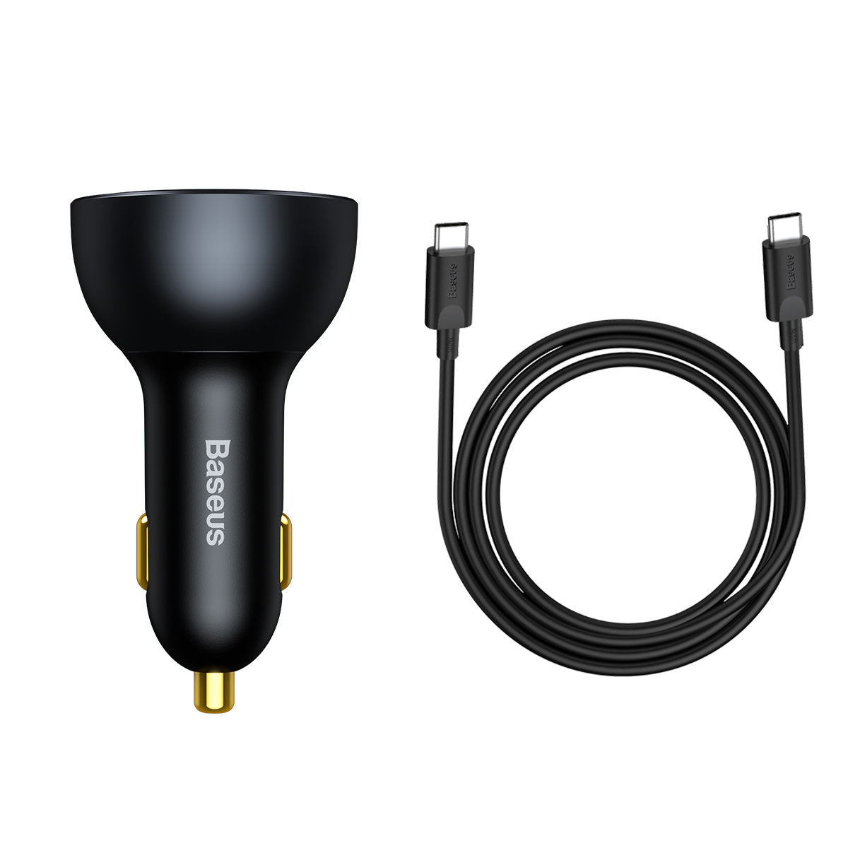 Auto punjač s USB-C kabelom Baseus Qualcomm, 160W, 3A, 1 x USB-A - 2 x USB-C, Sivi TZCCZM-0G