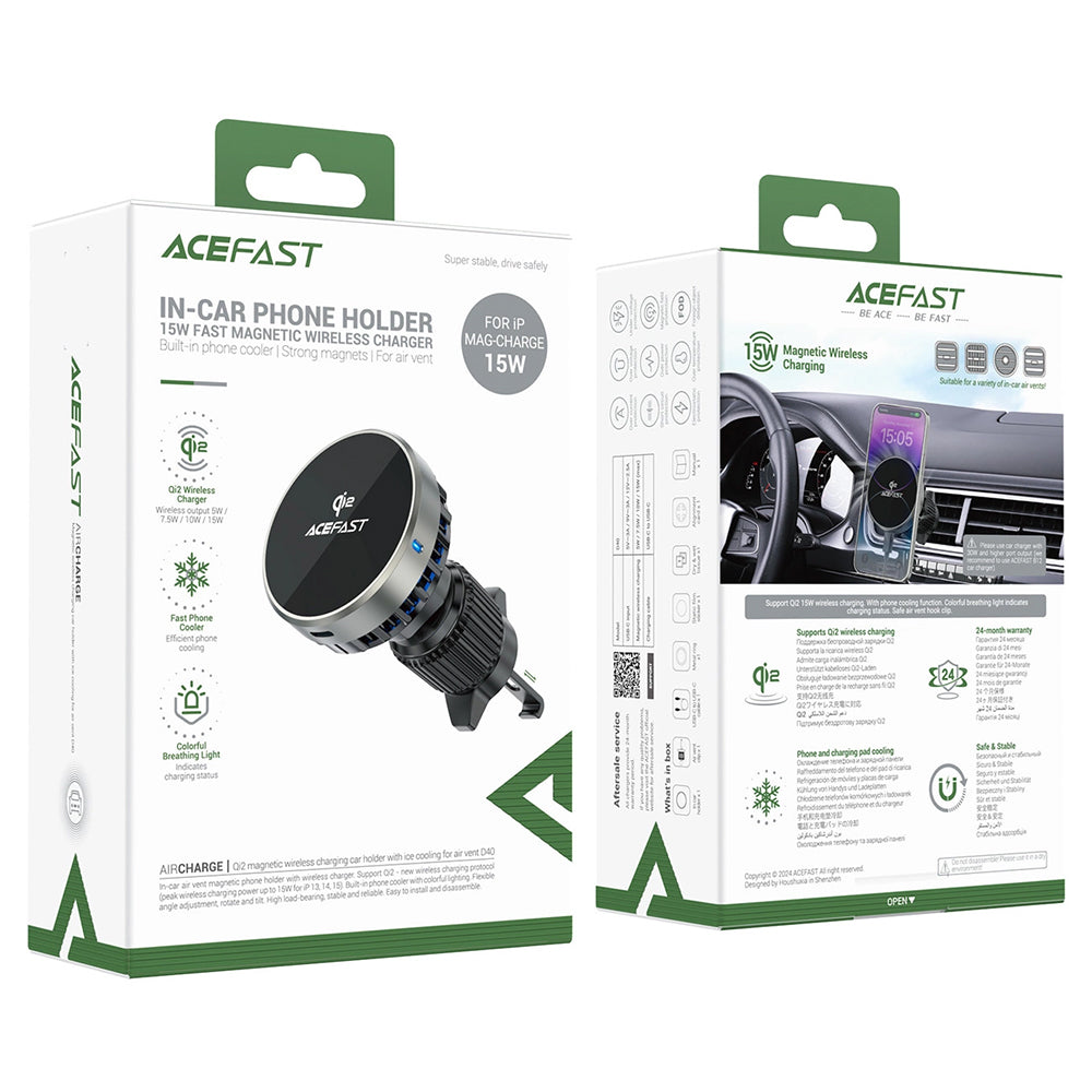 Auto punjač Acefast D40, 15W, 1.67A, Sivi