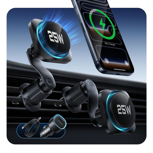Bežični auto punjač ESR, 25W, Crni