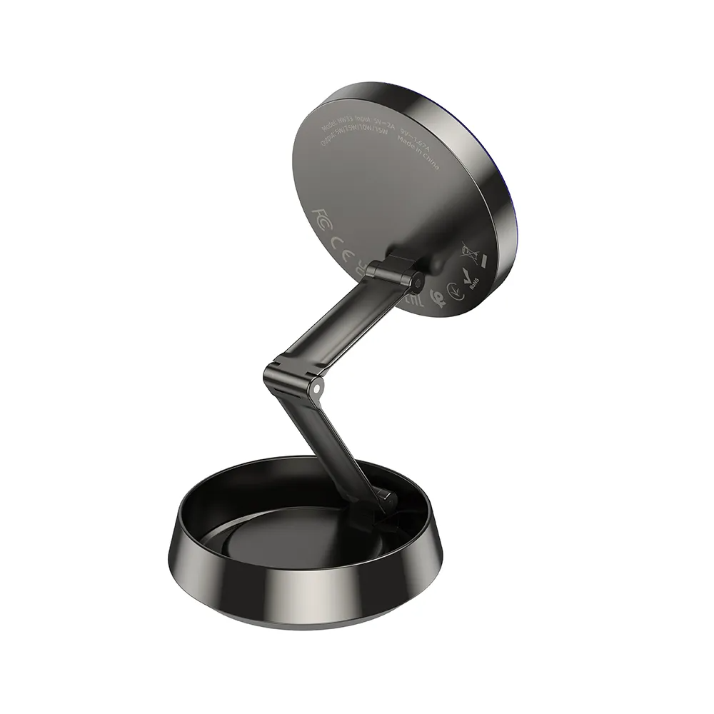 Bežični auto punjač HOCO HW33, 15W, 1.67A, Sivi