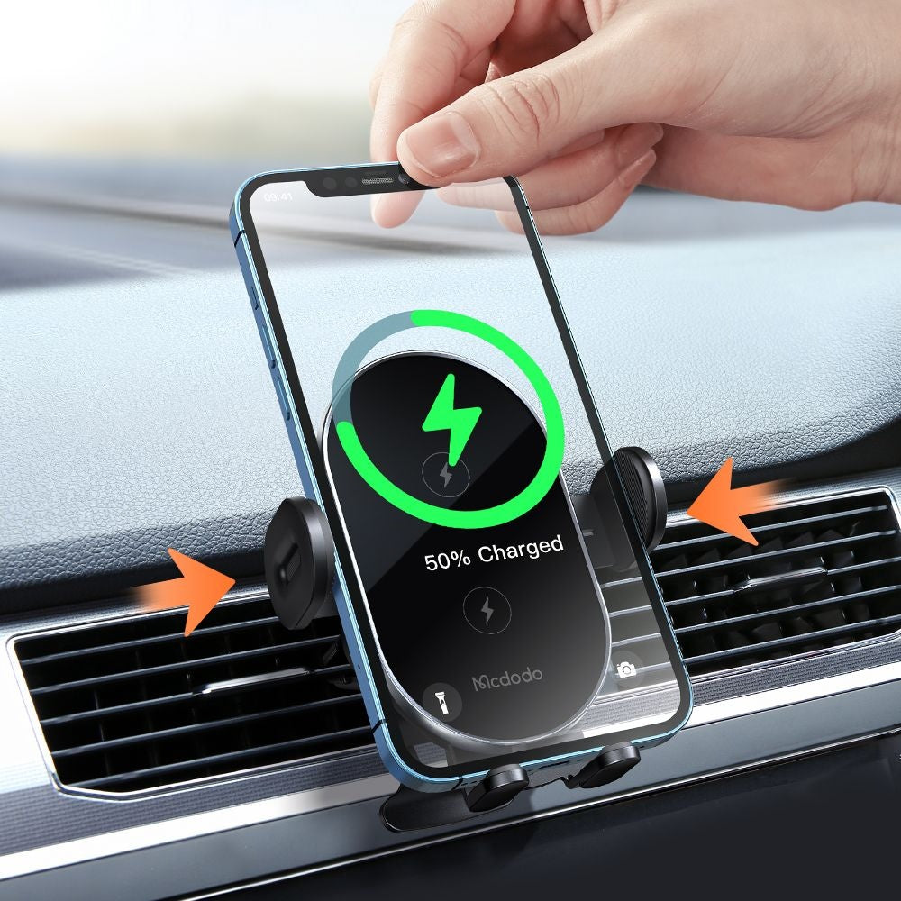 Auto punjač bez žice McDodo CH-1600, 15W, 1.67A, Crni