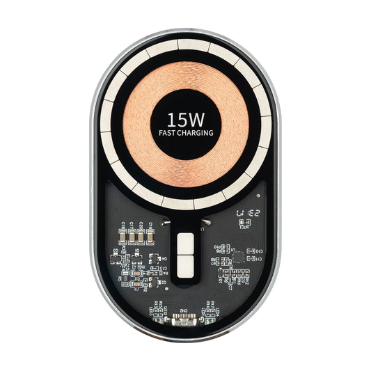 Auto punjač bez žica Qualo QTUS-K-15-07, 15W, 1.67A, Sivi