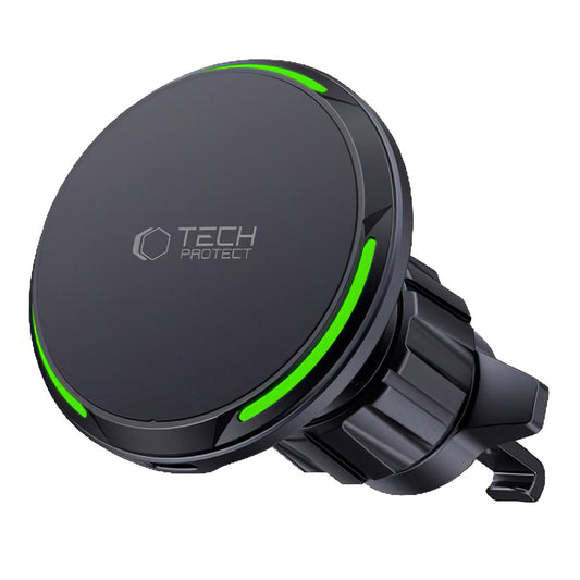 Auto punjač Tech-Protect MM15W-V7 QI2, bežični, 15W, 1.67A, crni