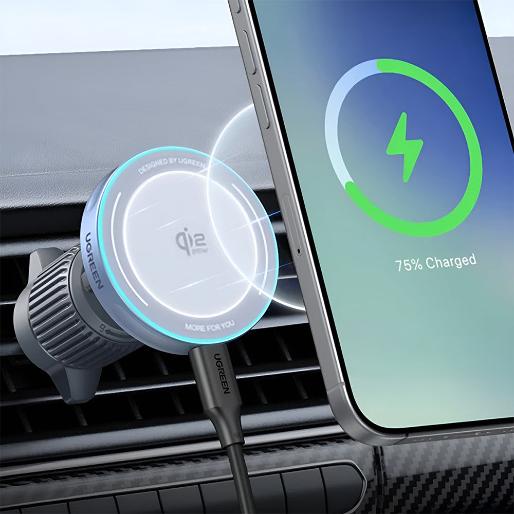 Auto punjač bez žice UGREEN W758, 25W, 1.67A, Plavi