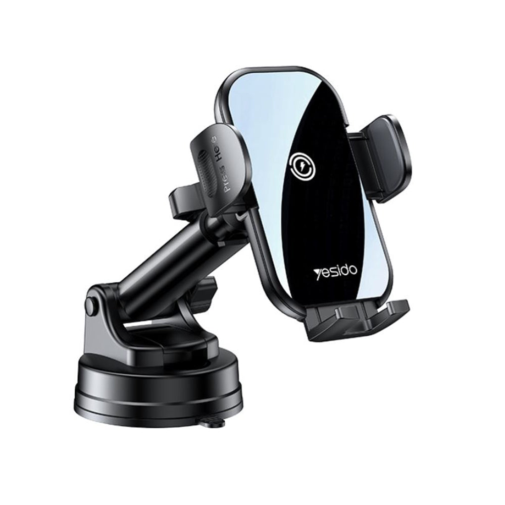 Bežični auto punjač Yesido C197, 15W, 1.67A, Crni