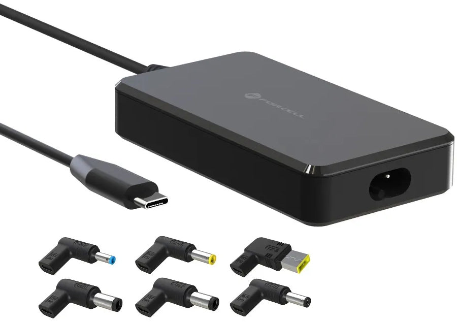 Punjač Forcell F-Energy E856, 65W, Univerzalan, Crni