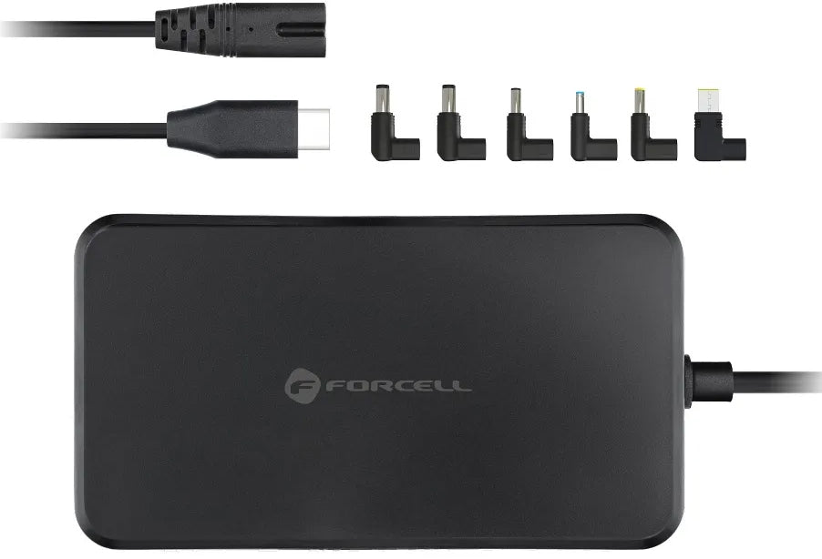 Punjač Forcell F-Energy E856, 65W, Univerzalan, Crni
