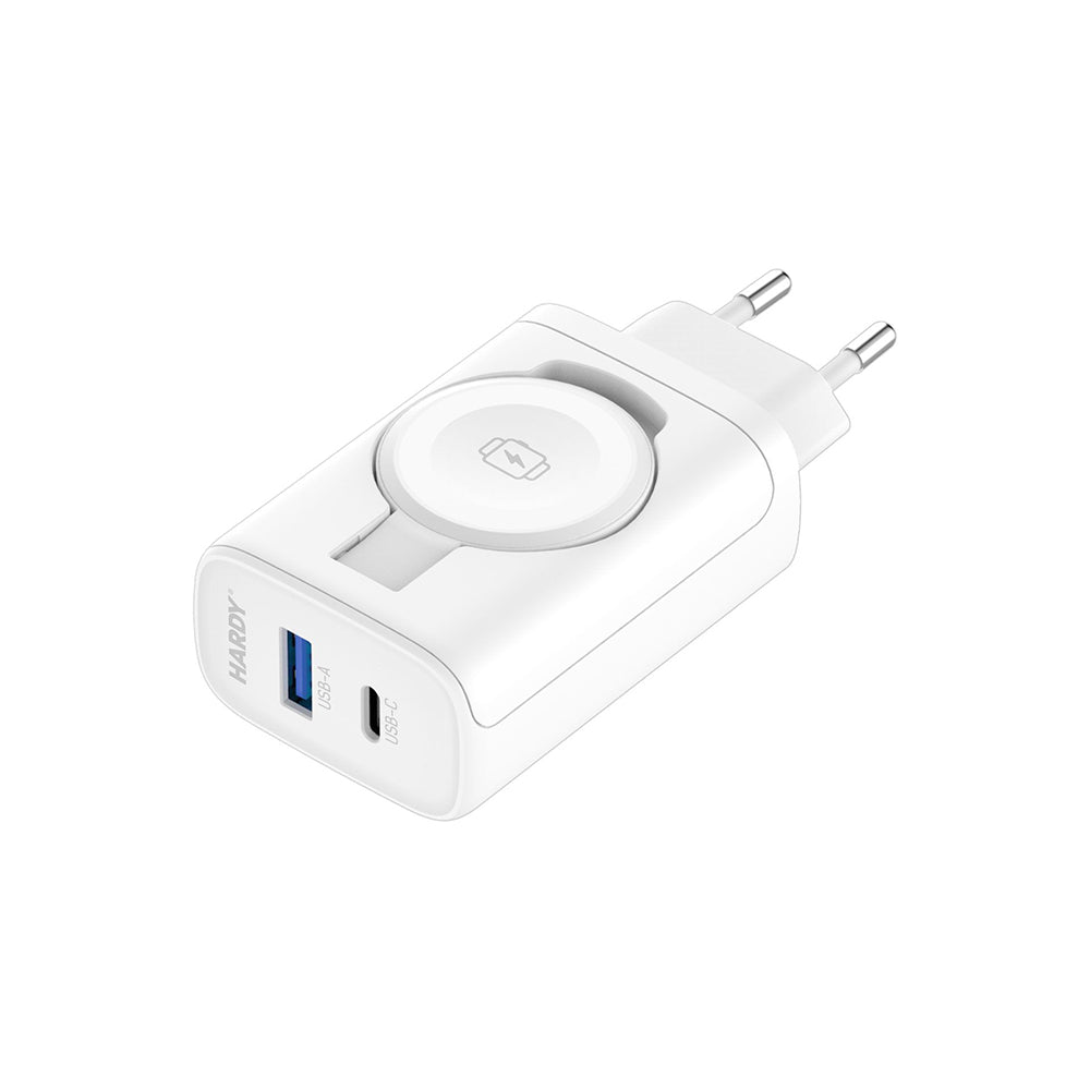 Punjač mreže 3MK Hardy 2u1, 33W, 3A, 1 x USB-A - 1 x USB-C, Bijeli