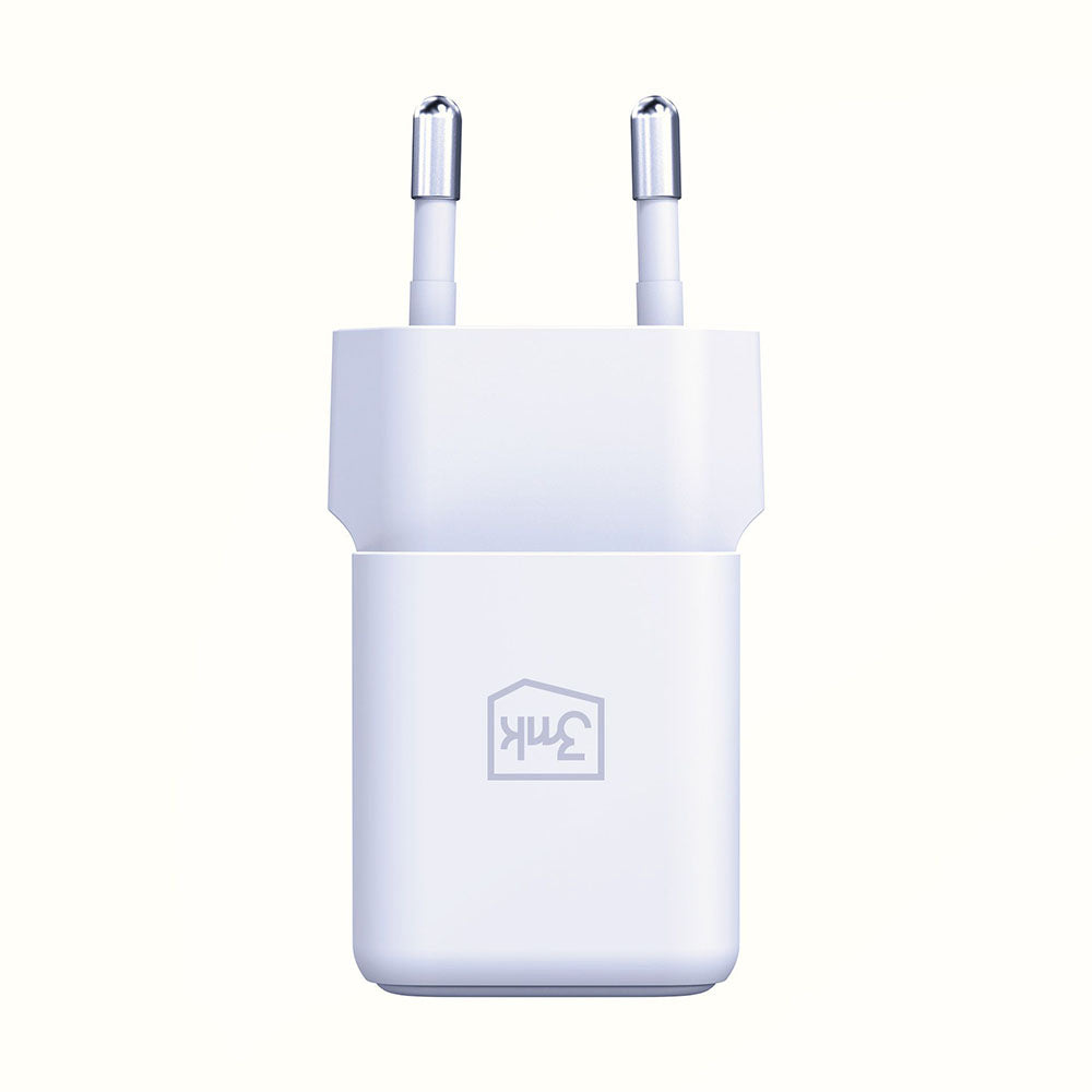 Punjač mreže 3MK Hyper, 20W, 3A, 1 x USB-A - 1 x USB-C, Bijeli