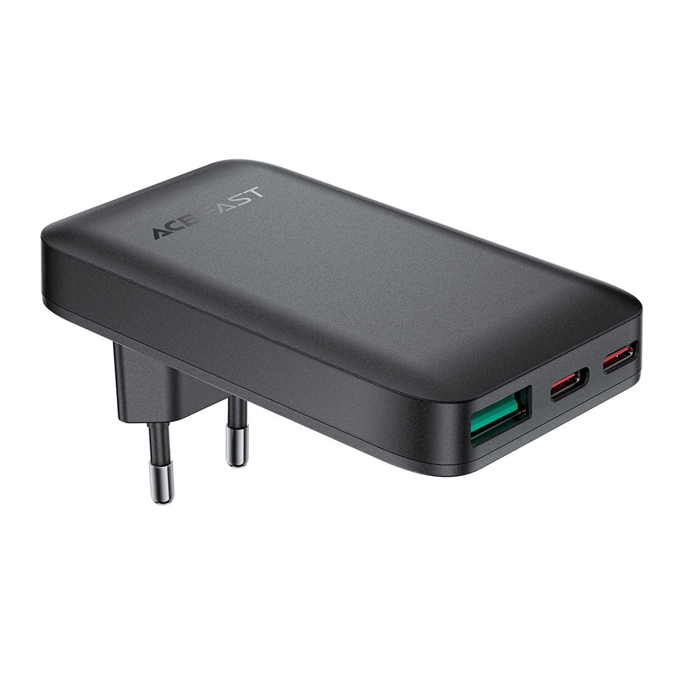 Punjač mreže Acefast A100, 65W, 3.25A, 1 x USB-A - 2 x USB-C, Crni
