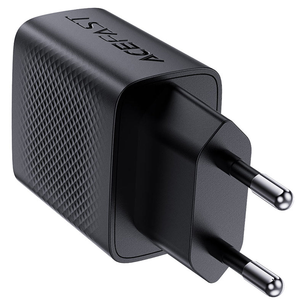 Punjač za mrežu Acefast A78, 20W, 3A, 1 x USB-A - 1 x USB-C, Crni
