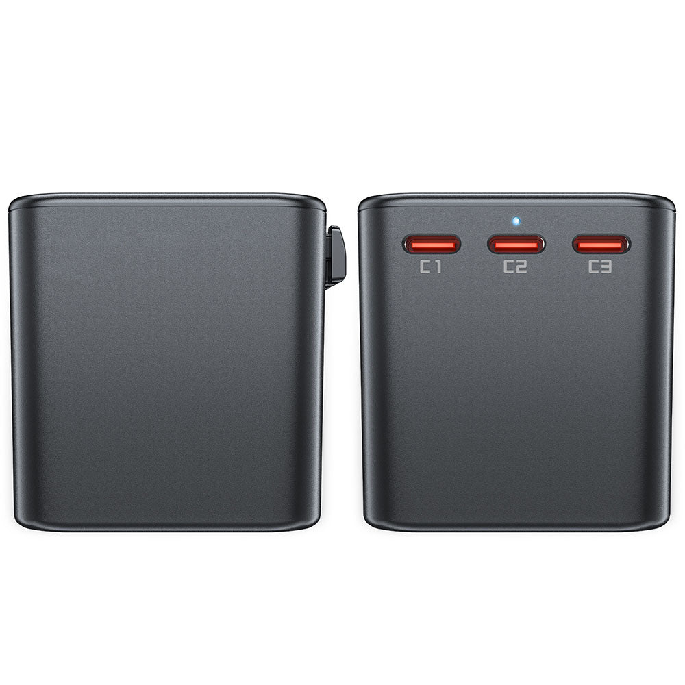 Punjač mreže Acefast Travel Z1, 75W, 3.35A, 2 x USB-A - 3 x USB-C, Crni