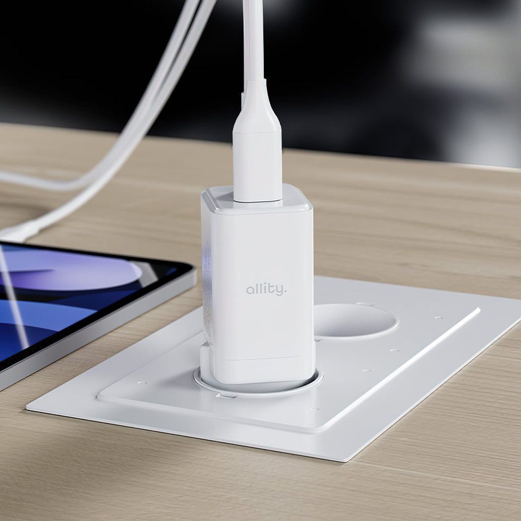 Punjač mreže Allity. ATC-01-45WCC Fast, 45W, 3A, 1 x USB-A - 1 x USB-C, Bijeli