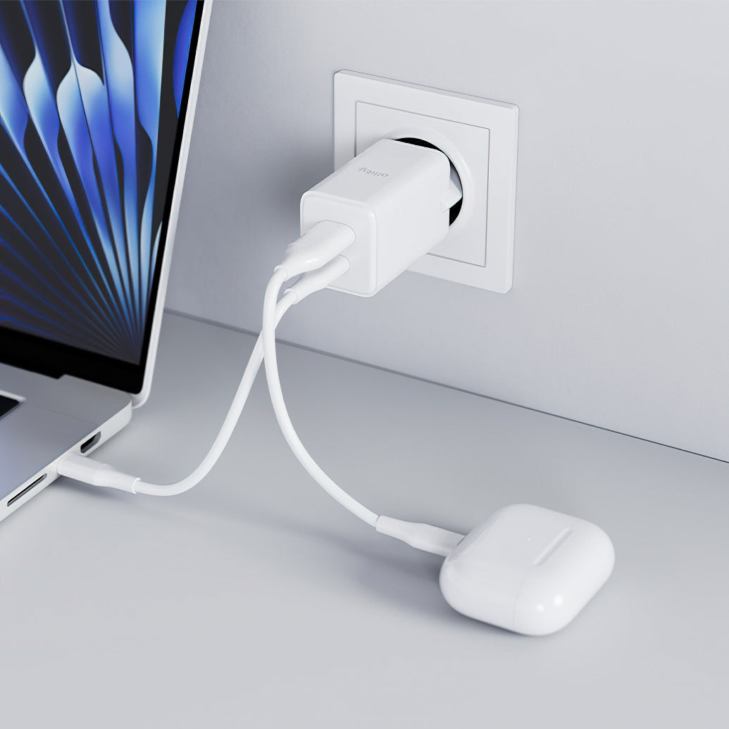Punjač mreže Allity. ATC-01-45WCC Fast, 45W, 3A, 1 x USB-A - 1 x USB-C, Bijeli