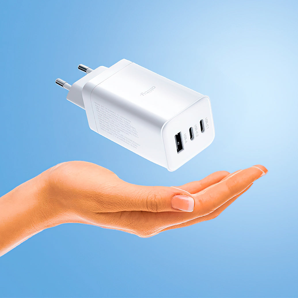 Punjač mreže Allity. ATC-01-65WACC Fast, 65W, 3.25A, 1 x USB-A - 2 x USB-C, Bijela