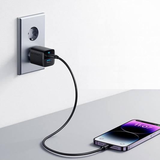 Punjač za mrežu Anker 323, 33W, 3A, 1 x USB-A - 1 x USB-C, Crni A2331G11