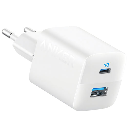 Punjač Anker 323 za mrežu, 33W, 3A, 1 x USB-A - 1 x USB-C, Bijeli A2331G21