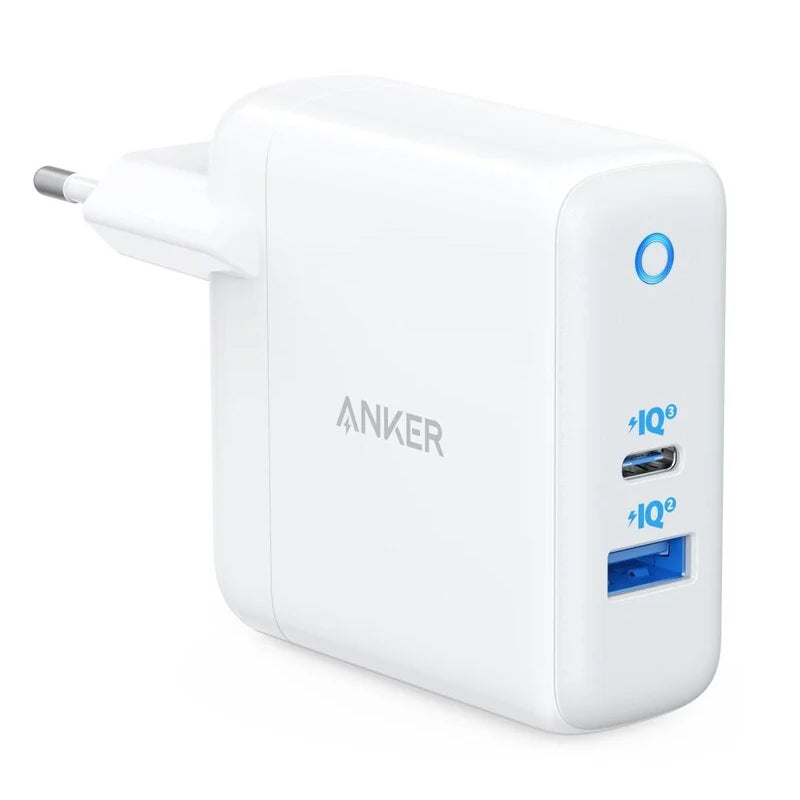 Punjač za mrežu Anker PowerPort PD+ 2, 35W, 3A, 1 x USB-A - 1 x USB-C, Bijeli A2636G21