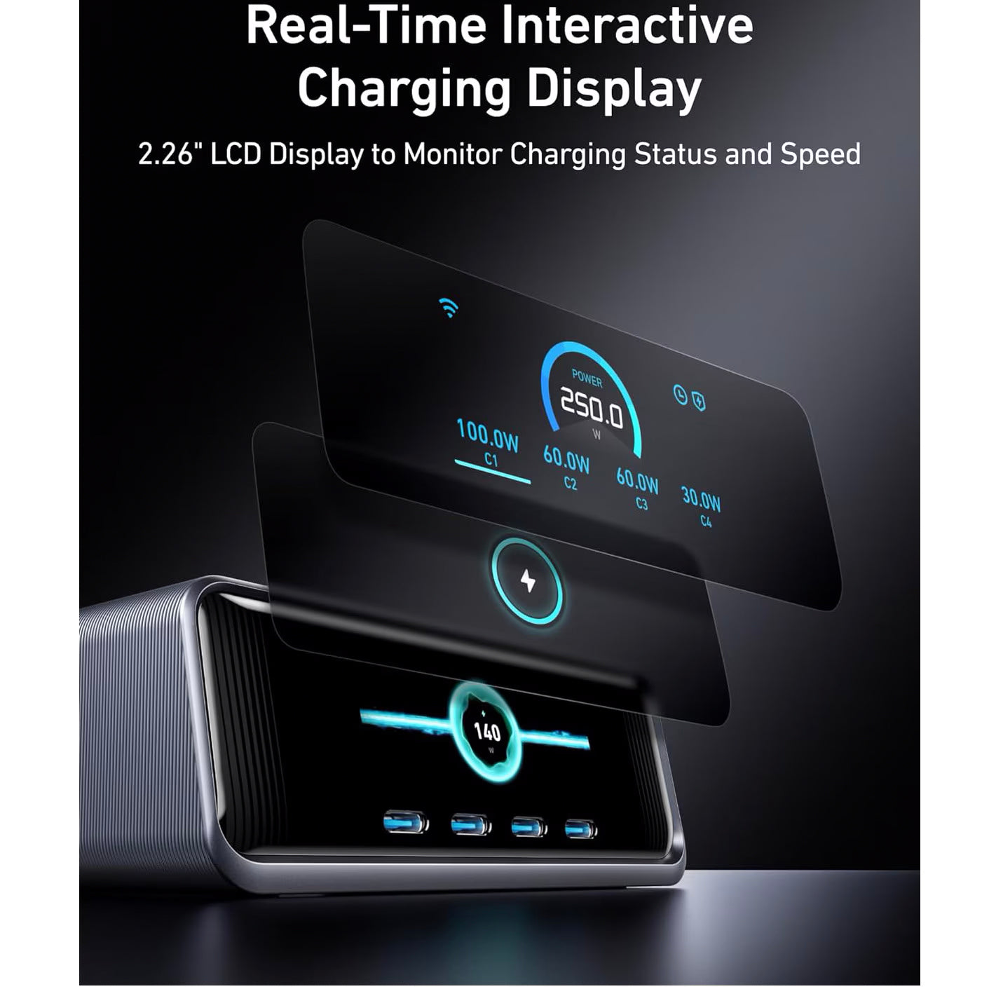 Punjač Stanica Anker Prime, 250W, 2 x USB-A - 4 x USB-C, Crna A2345341